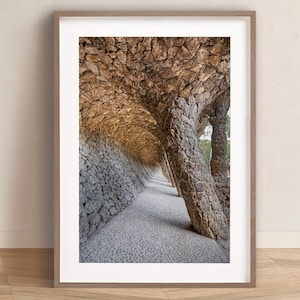 Park Guell, The Laundry Portico, Antoni Gaudi (Barcelona, Catalonia, Spain) - DIGITAL PRINT, Printable Wall Art Photography