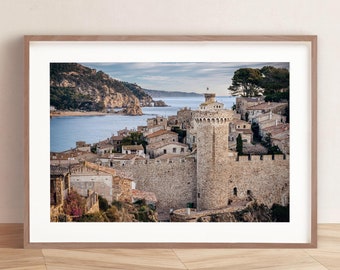 Tossa de Mar Coastal Wall Art, Idyllic Mediterranean Print from Costa Brava, Catalonia, Spain - Printable DIGITAL DOWNLOAD