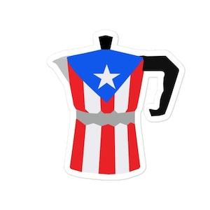 Puerto Rican Greca Sticker | Cafetera Boricua | Puerto Rican Coffee | Puerto Rican Percolator | Puerto Rican Sticker for Laptop or Tumbler