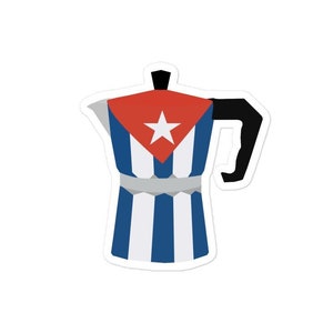 Cafetière drapeau cubain Sticker