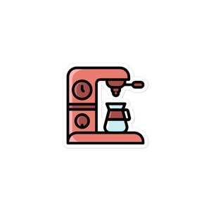 Autocollant de machine à café | Décalcomanie machine à expresso | Autocollant pour ordinateur portable Coffee Tumbler