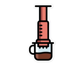 AeroPress Coffee Sticker Decal for Laptop or Tumbler