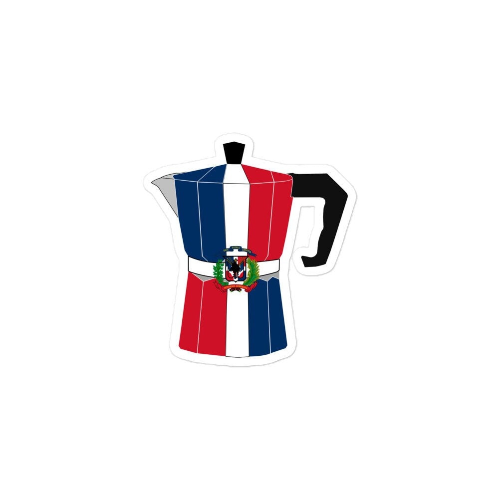 Dominican Flag Greca Sticker Dominican Flag Cafetera Decal Dominican  Republic Coffee Santo Domingo Cafe Sticker Cafe Dominicano 