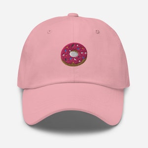 Stitch Donuts Cotton Baseball | Donut Cap Embroidered Cap | Embroidered Dad Hat | Handmade Corduroy Baseball Cap | Birthday Gift for Him