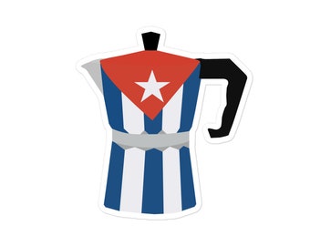 Cuban Styled Cafetera Sticker