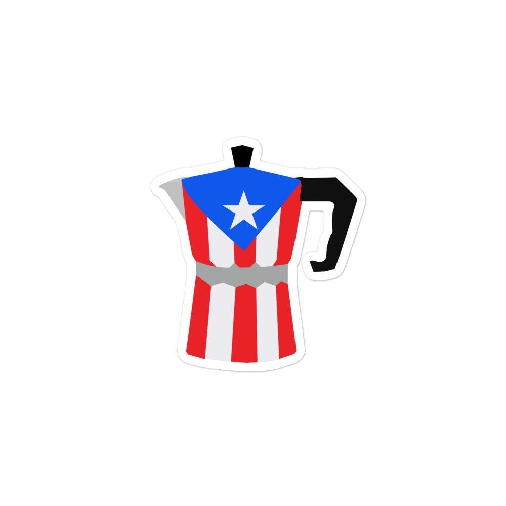 Puerto Rican Greca Sticker | Cafetera Boricua | Puerto Rican Coffee | Puerto Rican Percolator | Puerto Rican Sticker for Laptop or Tumbler