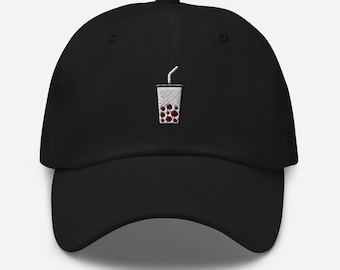 帽子 can i get some more milk tea? cap Boba Embroidered Dad Hat | Boba Milk Tea Hat | Bubble Tea