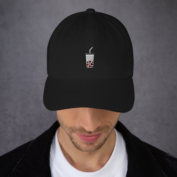 帽子 can i get some more milk tea? cap Boba Milk Tea Drink Embroidered Hat, Boba Lover Gift, Kawaii
