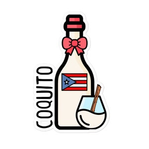 Coquito Aufkleber | Aufkleber für Aufkleber | Eierlikör Aufkleber | Coquito Sticker für Tumbler oder Laptop