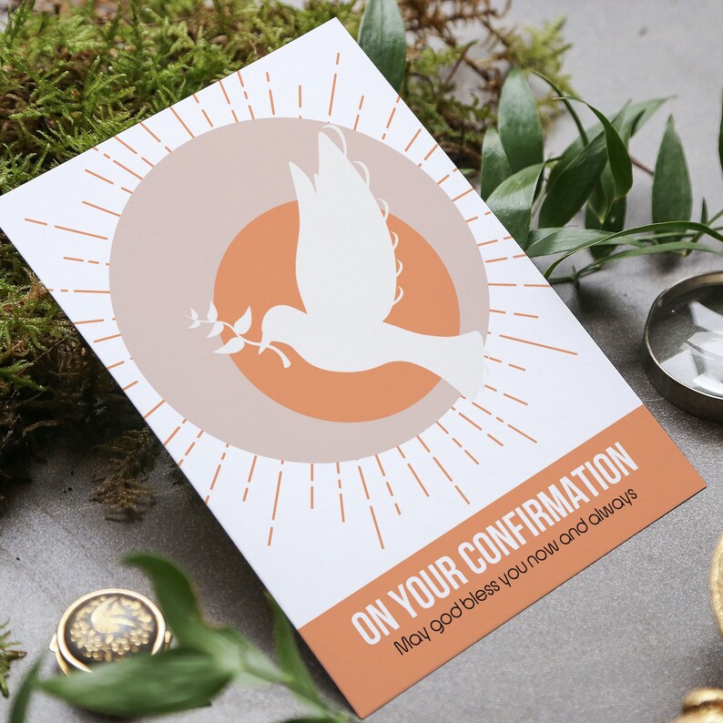 Confirmation Card, Printable Confirmation Card, Printable Card 7x5 ...
