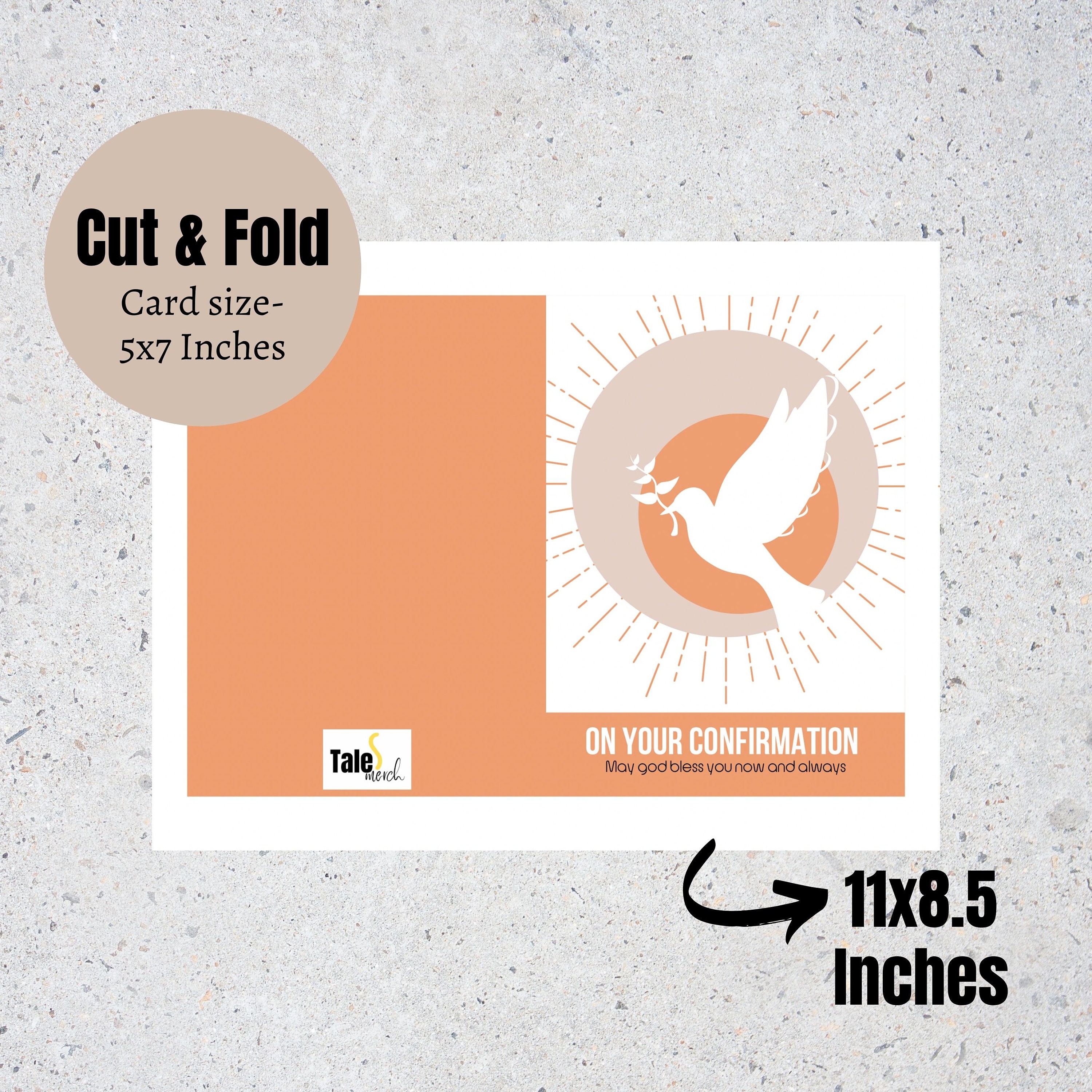 Confirmation Card, Printable Confirmation Card, Printable Card 7x5 ...