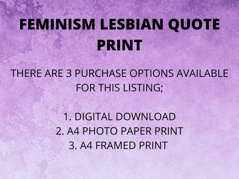 Feminism Encourages Women to / Vintage Lesbian Art / Feminist Etsy UK