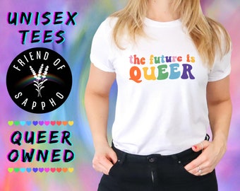 The Future Is Queer Gay Lesbian LGBT Queer T-shirt LGBT Activism Empowerment History Celebration Apparel Tee Top XS-5XL Plus Size Suitable