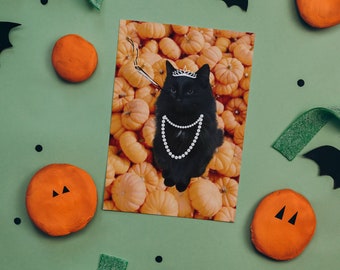 Lot de 5 déguisements de chat d'Halloween en téléchargement numérique - 5 adorables déguisements de félins - oeuvre d'art instantanée imprimable