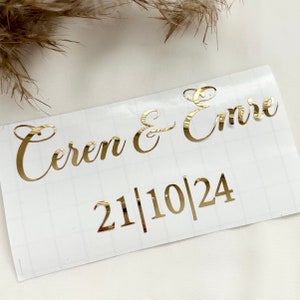Nombre de la pegatina de vinilo, pegatina personalizada, pegatina personalizada, pegatina personalizada, kız isteme, pegatina de nombre, Söz