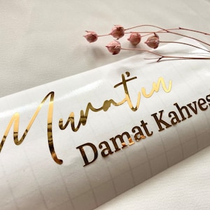 Damat kahvesi sticker, gepersonaliseerde sticker, gepersonaliseerde sticker, gepersonaliseerde sticker, kız isteme, naamsticker, Söz afbeelding 6