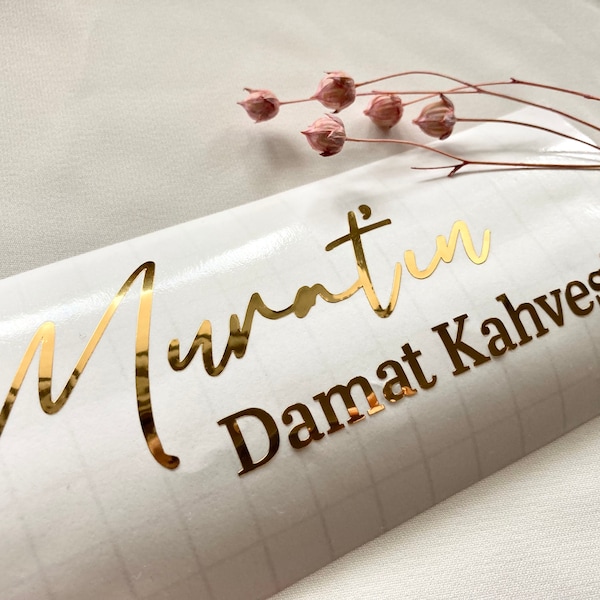 Autocollant Damat kahvesi, autocollant personnalisé, autocollant personnalisé, autocollant personnalisé, kız isteme, autocollant de nom, Söz