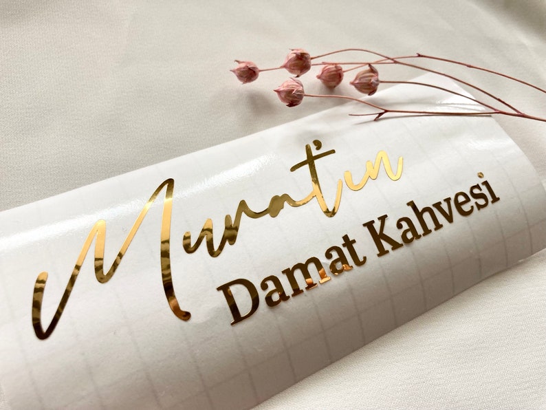 Damat kahvesi sticker, gepersonaliseerde sticker, gepersonaliseerde sticker, gepersonaliseerde sticker, kız isteme, naamsticker, Söz afbeelding 6