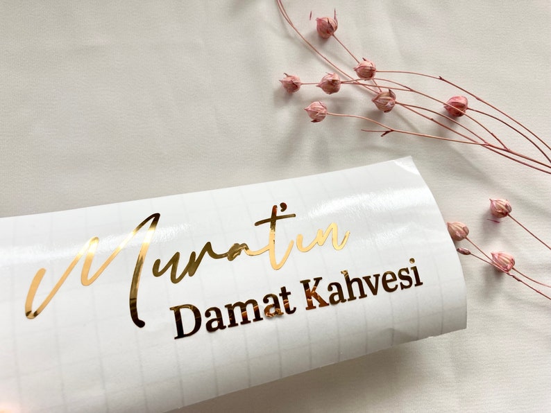 Damat kahvesi sticker, gepersonaliseerde sticker, gepersonaliseerde sticker, gepersonaliseerde sticker, kız isteme, naamsticker, Söz afbeelding 4