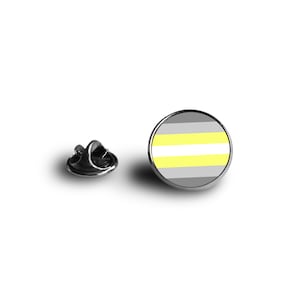 LGBTI+ Pride Flag Pin - demigender yellow Flag - Minimalist Flag - Snap Pin - 16mm Magnifying Glass Pin
