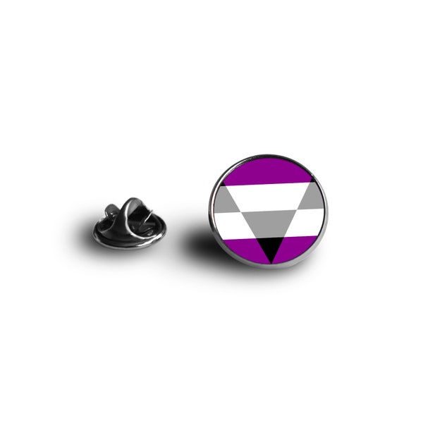 LGBTI+ Pride Flag Pin - aegosexual Flag - Minimalist Flag - Snap Pin - 16mm Magnifying Glass Pin