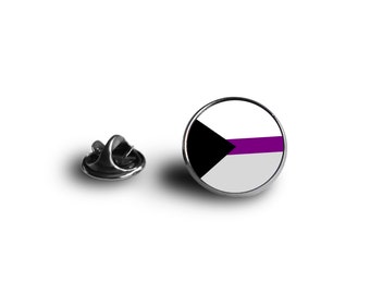 LGBTI+ Pride Flag Pin - demisexual Flag - Minimalist Flag - Snap Pin - 16mm Magnifying Glass Pin