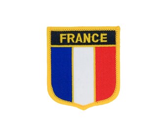 Patch brodé drapeau de france - Patch thermoadhésif - 8x5cm - Patchs brodés de drapeaux