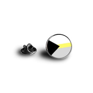 LGBTI+ Pride Flag Pin - demiplatonic Flag - Minimalist Flag - Snap Pin - 16mm Magnifying Glass Pin