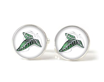 Elvish Leaf Cufflinks in Magglass - Handmade Cufflinks - Cufflinks for Weddings and Events - Gifts for Him/Her