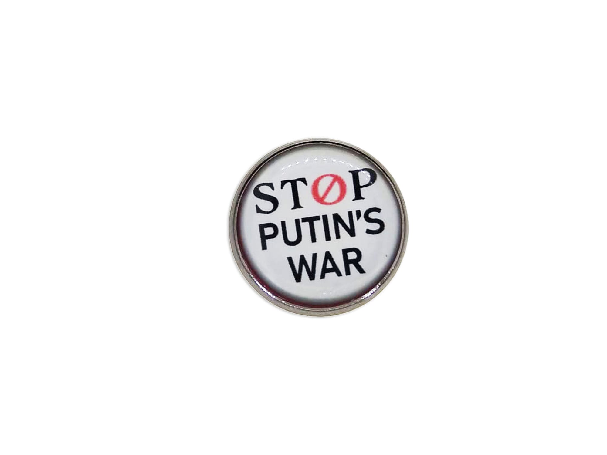 Pin "STOP PUTIN" - Pacifist Pin - Antiwar - pressure pin - pin with magnifying glass 16mm
