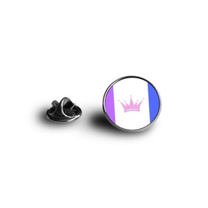 LGBTI+ Pride Flag Pin - drag Flag - Minimalist Flag - Snap Pin - 16mm Magnifying Glass Pin