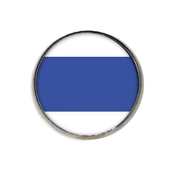 New Russia Flag Pin - Minimalist Flag - Snap Pin - 16mm Magnifying Glass Pin - New Russian Flag - No to War