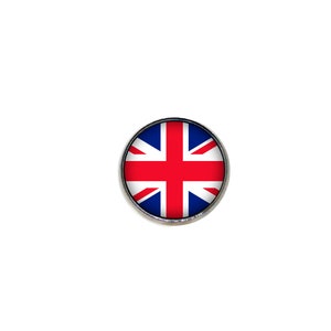 United Kingdom Flag Pin - Minimalist Flag - Snap Pin - 16mm Magnifying Glass Pin - World Cup 2022 flag