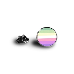 Genderfae Flag Pin - Minimalist Flag - Snap Pin - 16mm Magnifying Glass Pin - LGBTIQ+
