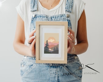 Mini Mountain Cross Stitch