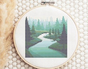 Forest Cross Stitch Pattern
