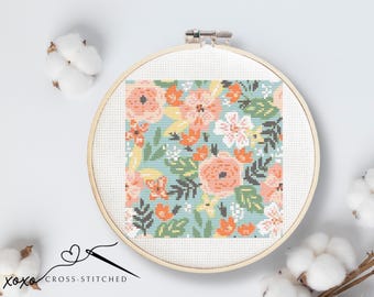 Floral Cross Stitch Pattern