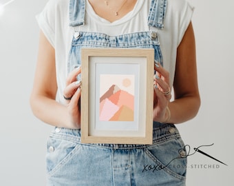 Mini Mountain Cross Stitch