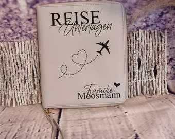 Travel case personalized with name | Travel organizer | Travel case for travel documents | Family vacation folder | Gift idea