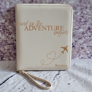 Aufbewahrung für Reiseunterlagen personalisiert mit Name Travel Case für alle wichtigen Unterlagen für die Reise oder als Familienorganizer