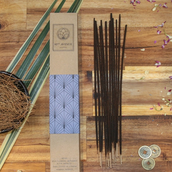 Leather Sandalwood & Pepper Incense Sticks Hand Dipped Incense Premium Scented Aromatherapy Gift Meditation Fragrance Vegan Yoga Incense