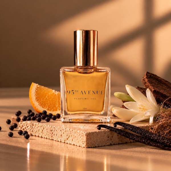 Tuberose Vanilla & Orange Blossom Perfume Oil - White Floral Womens Fragrance, Oriental Perfume Alcohol Cruelty Free 10ml Nocturnal Tuberose