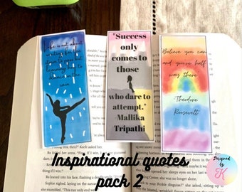 Inspirational quotes bookmarks~~pack 2!