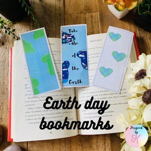 Earth Day bookmarks! Comes laminated