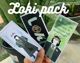 Trickster God themed bookmarks (Lokii)~~comes laminated