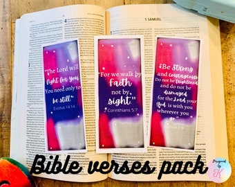 Bible Verses bookmarks l comes laminated