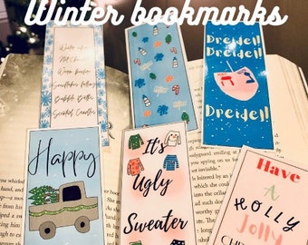Winter themed bookmarks~~~~~Comes laminated