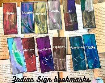 Zodiac Sign Bookmarks~~comes laminated
