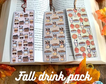 Fall drink bookmarks~Aesthetic !!!