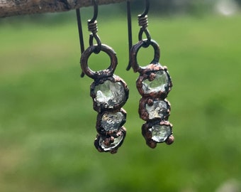 Copper Electroformed earrings-Lake County Diamonds